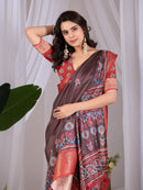 AB 1091 Designer Elegant Traditional Lichi Silk Saree