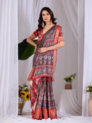 AB 1091 Designer Elegant Traditional Lichi Silk Saree