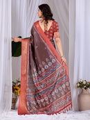 AB 1091 Designer Elegant Traditional Lichi Silk Saree
