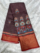 AB 1091 Designer Elegant Traditional Lichi Silk Saree