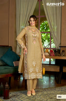 Zaveri 2453 Soft Organza Emboidery Work Pakistani Suit