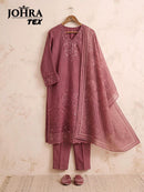 Johra Tex  JT 197 Rayyon Cotton Embroidered Work Pakistani Suit