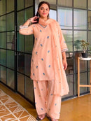 Lady Look 043 A Designer Pure Satin Embroidery Work Suit