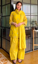 Lady Look 043 B Designer Pure Satin Embroidery Work Suit