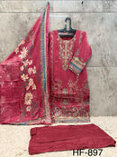 Hoor Tex  Hf 897 A Premium Heavy Reyon Printed Pakistani Suit