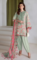 Alzohaib  Az 1579 Pure Cotton Patch Work Pakistani Suit