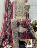 Alzohaib Az 1605 Pure Cotton Patch Work Pakistani Suit