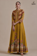 Designer Crepe Real Mirror Work Anarkali Gown
