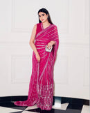 FB 336 Designer Georgette Sequins Thread Work Saree