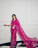 FB 336 Designer Georgette Sequins Thread Work Saree