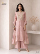 Alizeh 7106 Designer Roman Silk Tabby Organza Suit