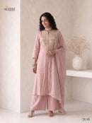 Alizeh 7106 Designer Roman Silk Tabby Organza Suit