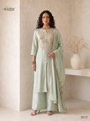 Alizeh 7107 Designer Roman Silk Tabby Organza Suit