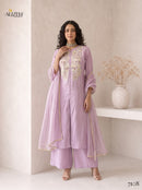 Alizeh 7108 Designer Roman Silk Tabby Organza Suit