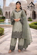 Al Qasr Ma 328 C Premium Heavy Embroidery Work Pakistani Suit