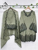 Al Qasr Ma 328 C Premium Heavy Embroidery Work Pakistani Suit