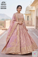 Shivali KRS9 59453 Mauve Pink Banarasi Jacquard Lehenga