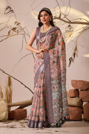Angel 1016 Premium Elegant Digital Floral Cotton Saree
