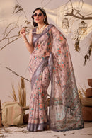 Angel 1016 Premium Elegant Digital Floral Cotton Saree