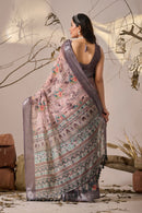 Angel 1016 Premium Elegant Digital Floral Cotton Saree