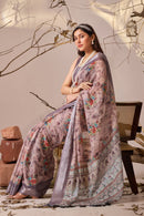 Angel 1016 Premium Elegant Digital Floral Cotton Saree