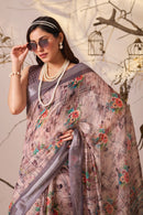 Angel 1016 Premium Elegant Digital Floral Cotton Saree