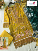 Saniya Trendz 7182 Cotton Chikankari Embroidered Work Pakistani Suit