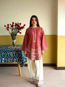 Lady Look 050 D Pure Roman Silk With Embroidery Work Suit