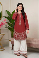 Lady Look 050 A Pure Roman Silk With Embroidery Work Suit