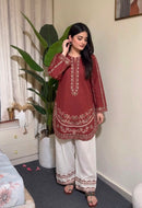 Lady Look 050 A Pure Roman Silk With Embroidery Work Suit