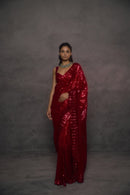 DF 3477 Designer Heavy Sequins Embrodery Work Saree