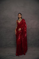 DF 3477 Designer Heavy Sequins Embrodery Work Saree