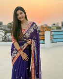 BT 411 Designer Heavy Georgette Sequence Work Saree