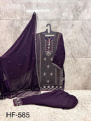 Hoor Tex  HF 585 H Designer Heavy Georgette Pakistani Suit