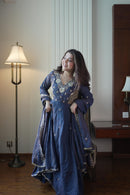LM 19 B Vichitra Beads Sequence Embroidery Work Anarkali Gown