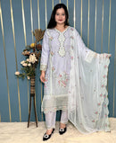 ZF Anaya Lawn 86 B Heavy Cotton Embroidery Work Pakistani Suit