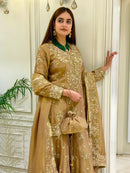 PD 1163 Designer Moss Silk With Embroidery Work Suit