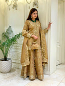 PD 1163 Designer Moss Silk With Embroidery Work Suit