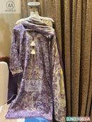 Maria.B 1063 A Cotton Self Embroidery Work Pakistani Suit