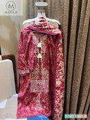 Maria.B 1063 B Cotton Self Embroidery Work Pakistani Suit