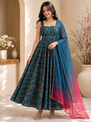 SC 346 Pure Jimmy Organza Silk Digital Printed Gown