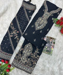 Amrutvela AT 237 B Black Pure viscous Maslin digital printed Pakistani Suit