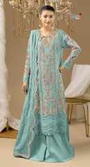 Shree Fabs SF 5581 C Chiffon Heavy Embroidery Work Sharara Suit