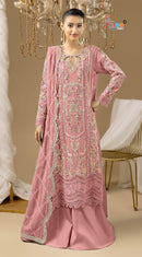 Shree Fabs SF 5581 B Chiffon Heavy Embroidery Work Sharara Suit
