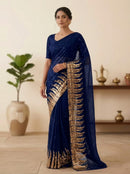 DF 3405 D Heavy Georgette Embrodery Sequins Work Saree