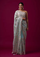 BT 440 A Designer Heavy Vichitra Silk Embroidery Work Saree
