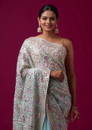 BT 440 A Designer Heavy Vichitra Silk Embroidery Work Saree