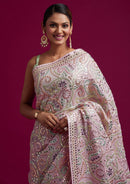BT 440 B Designer Heavy Vichitra Silk Embroidery Work Saree