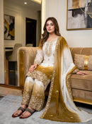 PD 1167 A Heavy Dual Tone Peding Star Georgette Sharara Suit