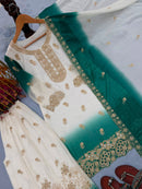 PD 1167 B Heavy Dual Tone Peding Star Georgette Sharara Suit
